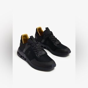 On Running Women's Black and Gold Athletic Shoes